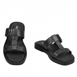 Sandali donna 5091 nero metallizzato