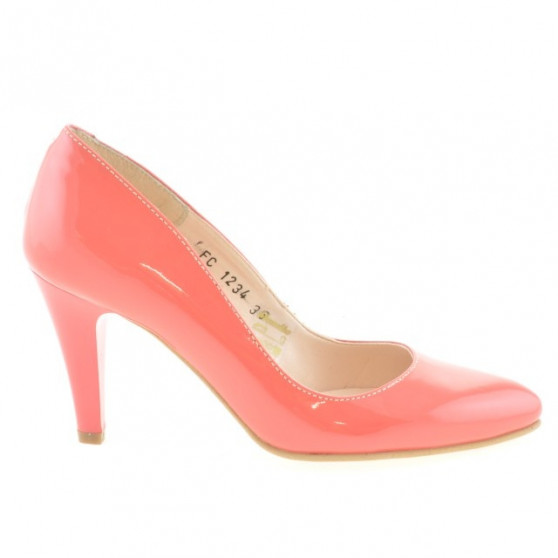 Scarpe eleganti donna 1234 vernice rosso corallo