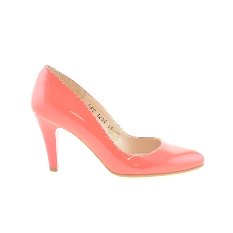 Scarpe eleganti donna 1234 vernice rosso corallo