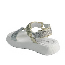 Sandali donna 5082 argento+oro