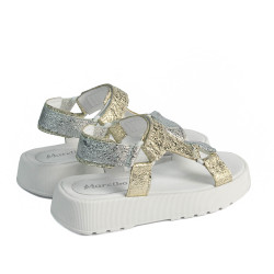 Sandali donna 5082 argento+oro