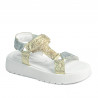 Sandali donna 5082 argento+oro