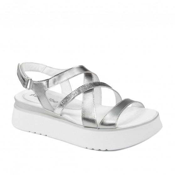 Sandali donna 5100 argento combinato