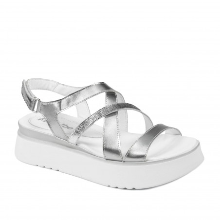 Sandali donna 5100 argento combinato