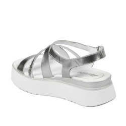 Sandali donna 5100 argento combinato