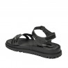 Sandale donna 5096 nero metallizzato