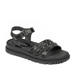 Sandale donna 5096 nero metallizzato