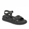 Sandale donna 5096 nero metallizzato