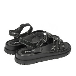 Sandale donna 5096 nero metallizzato
