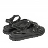 Sandale donna 5096 nero metallizzato