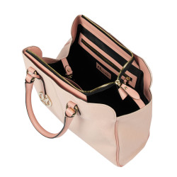 Borsa da donna a mano 002g rosa combinato