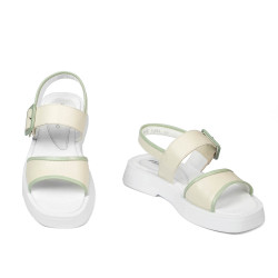 Sandali donna 5094 beige combinato
