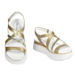 Sandali donna 5100 oro combinato