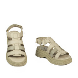 Sandali donna 5099 beige combinato