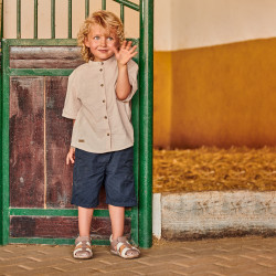 Sandali bambini piccoli 75c cappuccino combinato lifestyle