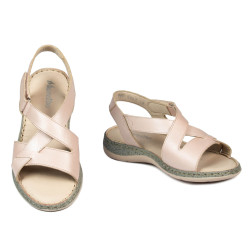 Sandali donna 5047 cipria madreperla