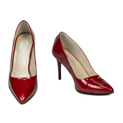 Scarpe eleganti donna 1293 vernice rosso madreperla