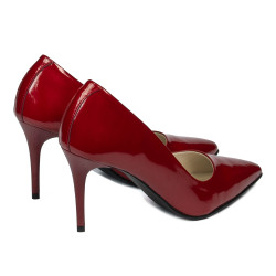 Scarpe eleganti donna 1293 vernice rosso madreperla