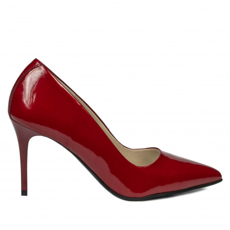 Scarpe eleganti donna 1293 vernice rosso madreperla