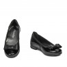 Scarpe bambini 174 vernice nera combinata