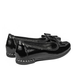 Scarpe bambini 174 vernice nera combinata