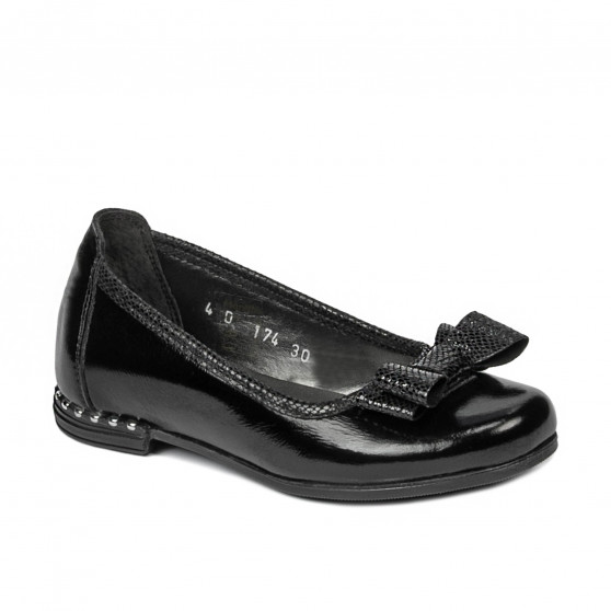Scarpe bambini 174 vernice nera combinata
