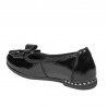 Scarpe bambini 174 vernice nera combinata