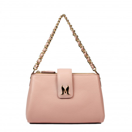 Borsa a tracolla da donna 003g rosa cipria