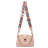 Borsa a tracolla da donna 003g rosa cipria