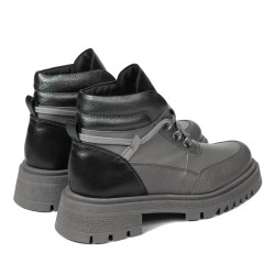 Stivali donna 3382 grigio combinato