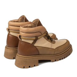 Stivaletti donna 3382 cammello combinato
