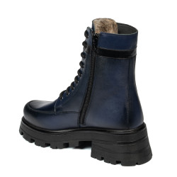 Stivaletti donna 3386 a indaco combinato