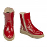 Stivaletti bambini piccoli 110c vernice rossa combinata