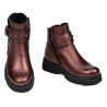 Stivaletti bambini 3032 bordeaux madreperla