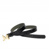 Cintura donna 41m croco vernice nero