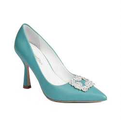 Scarpe eleganti donna 1312 azzurro