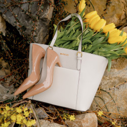 Scarpe eleganti donna 1302 vernice cammello