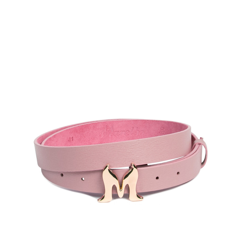Cintura donna 41m rosa saffiano