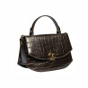 Borsa donna a mano 023g croco dark brown