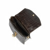 Borsa donna a mano 023g croco dark brown