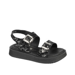 Sandali per bambini 529 nero+argento