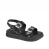 Sandali per bambini 529 nero+argento