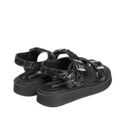 Sandali per bambini 529 nero+argento
