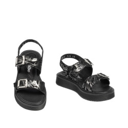 Sandali per bambini 529 nero+argento