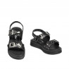 Sandali per bambini 529 nero+argento