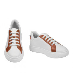 Scarpe sportive donna 6073 bianco+camello