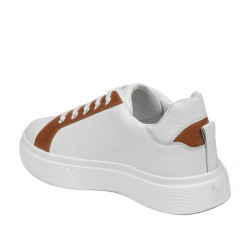 Scarpe sportive donna 6073 bianco+camello