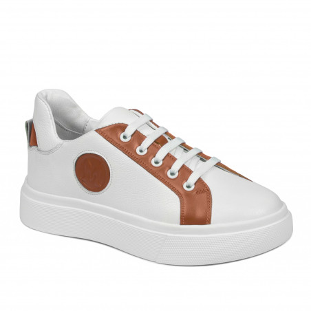 Scarpe sportive donna 6073 bianco+camello