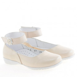 Scarpe per bambini piccoli 17c vernice avorio