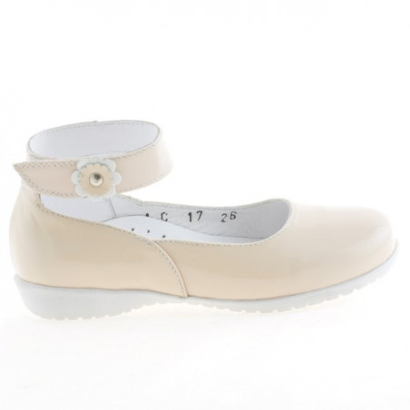 Scarpe per bambini piccoli 17c vernice avorio